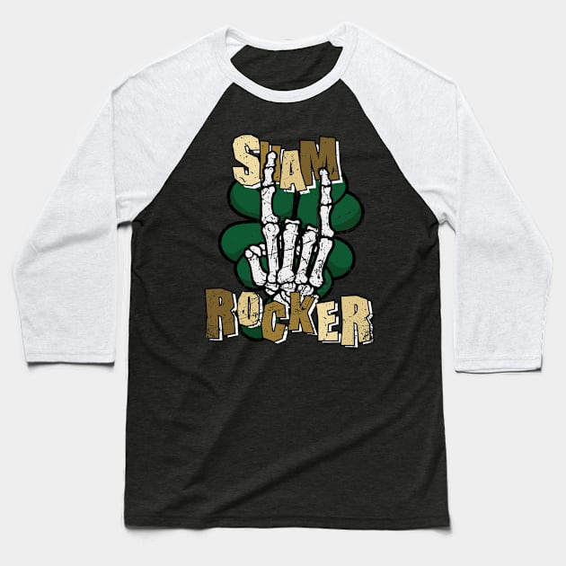 Shamrock on St. Patrick's Day Baseball T-Shirt by jodotodesign